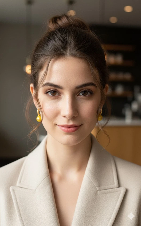 PENDIENTES M&M X KATE SPATE CHAPADOS AMARILLO Foto 3 de 3