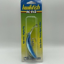 NEW Luhr Jensen Kwikfish Non-Rattle K14 - Silver Blue Scale - 4 1/4" Salmon Lure