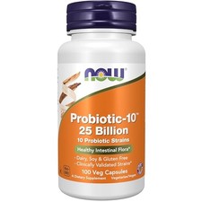 Probiotic-10 25 Billion 10 Strains 100 Veg Capsules Dairy Free