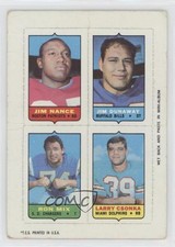 1969 Topps Mini-Cards (4-in-1) Jim Nance Dunaway Ron Mix Larry Csonka HOF a7t