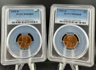 Lot of (2) 1952-D & 1959-D Lincoln Wheat Cent PCGS MS-66 & 64 RD