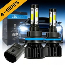 4 Sided 9004 Led Headlight Bulbs Hilo Beam 10000w 3600000lm 6000k Super Bright