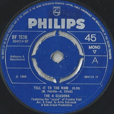 The Four Seasons Featuring The ''Sound'' Of  Frankie Valli - Tell It To The Rai...