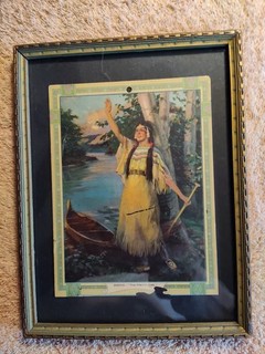 Vintage Indian Maiden Weeko(The Pretty Girl) 1921 Dec. Calendar Top NR