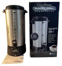 Urna de café comercial de aluminio Proctor Silex 45100R 60 tazas negra/plateada