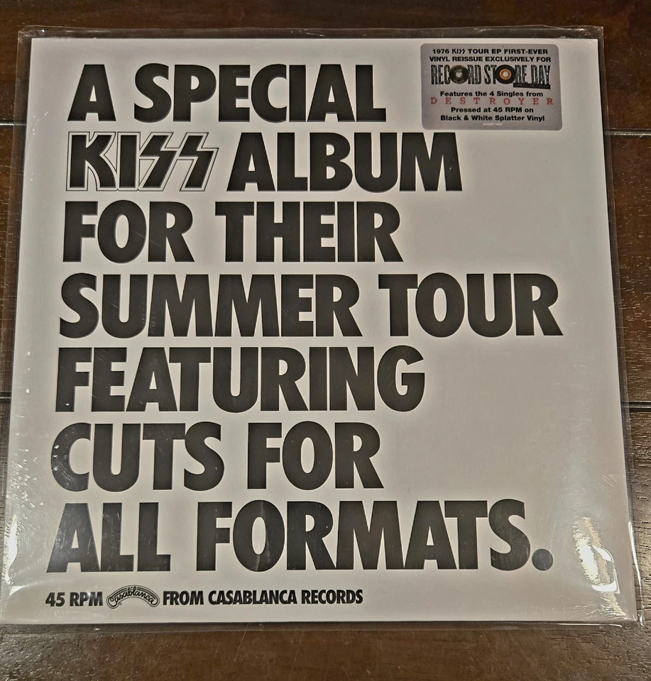 Kiss A Special Kiss Tour Album Colored White Black Splatter RSD2026 Vinyl LP - Image 1 of 1