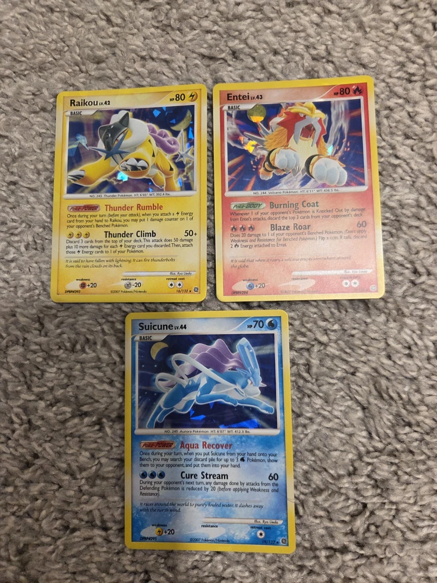 Pokémon Entei Raikou Suicune Individual Trading Cards for sale | eBay