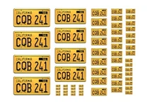 Assorted scale model movie TV car Christine license plates tags  1/25 1/18