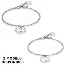 Sagapo Bracciale Donna Cuore Love Acciaio Gioiello Raffinato SPE12 SPE13 S'agapo