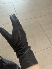 Vintage Thin Leather Gloves Silk Lined