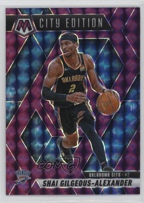 2024 Panini Mosaic City Edition Purple Prizm 28/99 Shai Gilgeous-Alexander 16wc