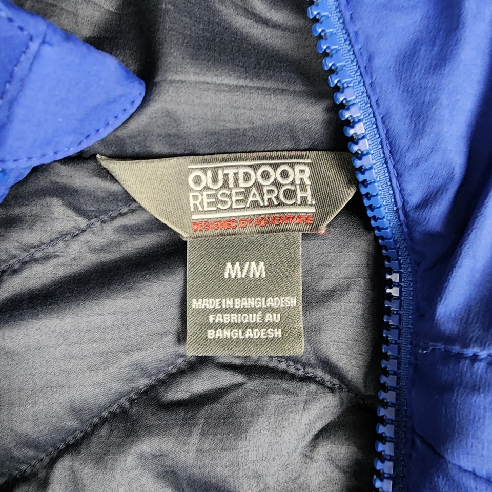 Chaqueta de investigación al aire libre para hombre mediana azul refugio con capucha al aire libre senderismo Foto 2 de 4