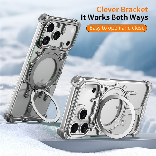 Slim Magnetic Metal Ring Stand Case Bumper Cover For iPhone 17 Pro 17 Pro Max - Picture 8 of 15