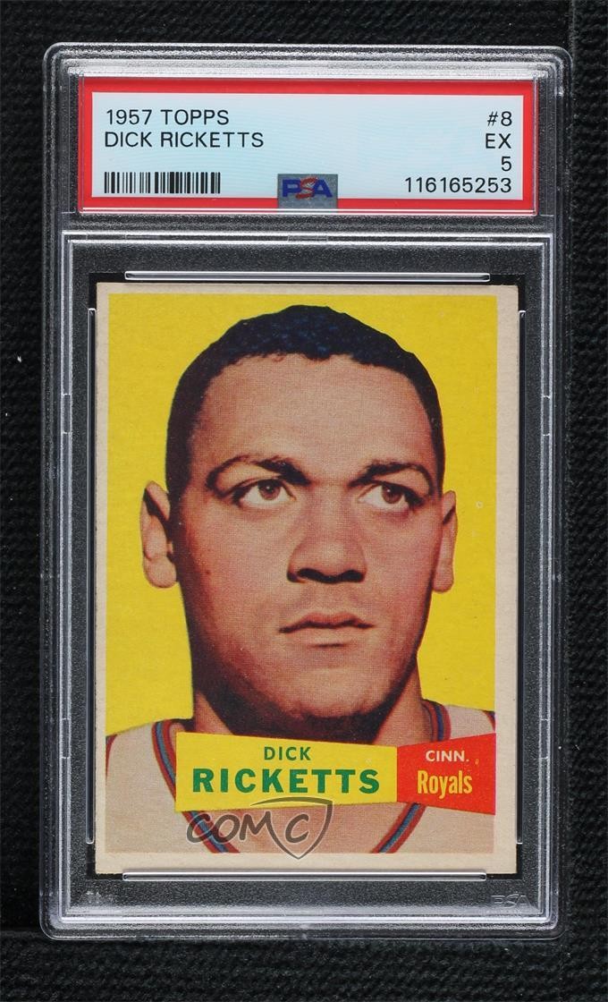 1957-58 Topps Dick Ricketts #8 PSA 5 06mi