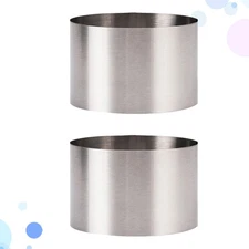 2 Pcs Small Cake Mold Baking Mould Pan Stainless Steel Mousse Ring