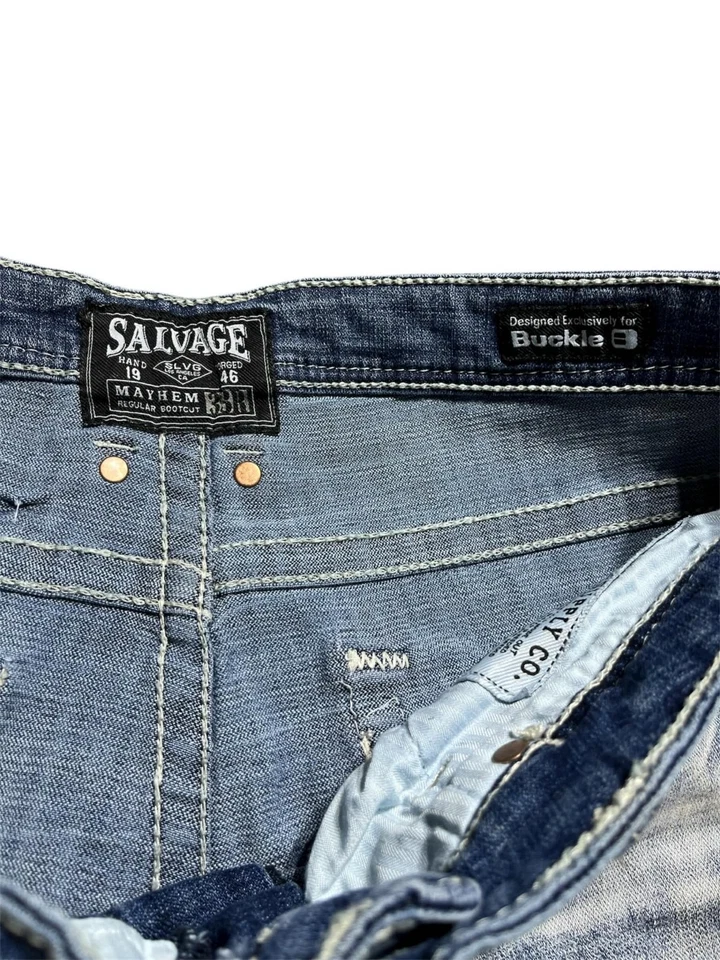 Jeans Salvage Mayhem 33Rx32 regular bootcut stretch - Imagem 2 de 4