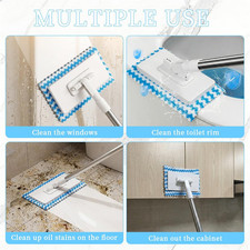 Snap Grip Mini Mop Zero Touch Minimop Disposable Clip Mopstick Reusable Cloths