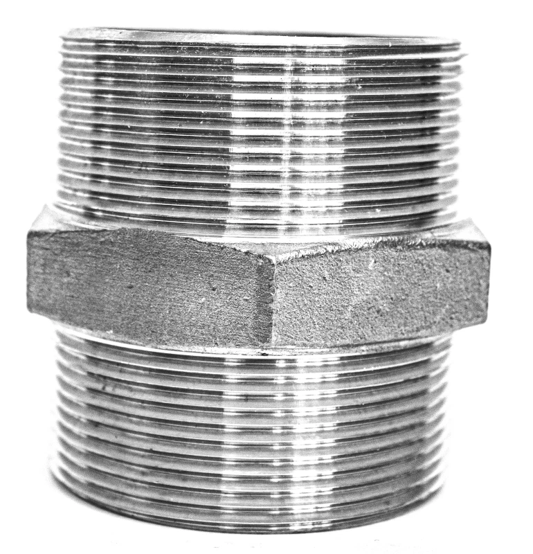 PACK OF 4 - 3/4" Stainless Steel Hex Nipple - SS MNPT Close Nipple #150 - 0.75" - Image 4 of 4