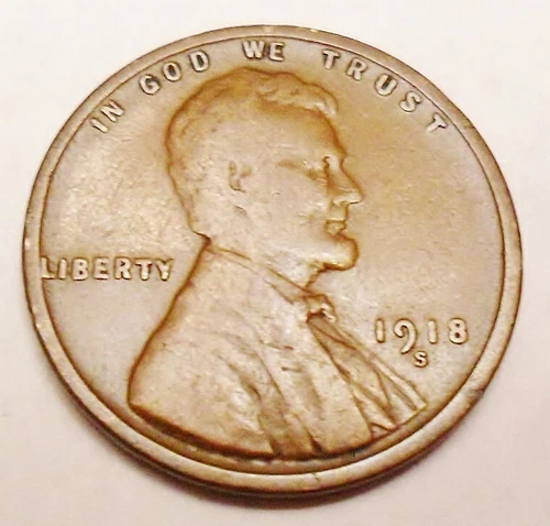 1918 S Lincoln Wheat Cent / Penny AVE CIRCULATED **FREE SHIPPING**