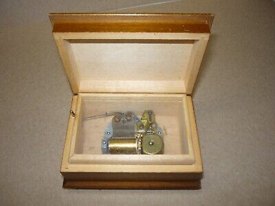 Vintage Reuge Swiss Music Box Switzerland Tongue + Groove Vintage Reuge Swiss Music Box Switzerland Tongue + Groove