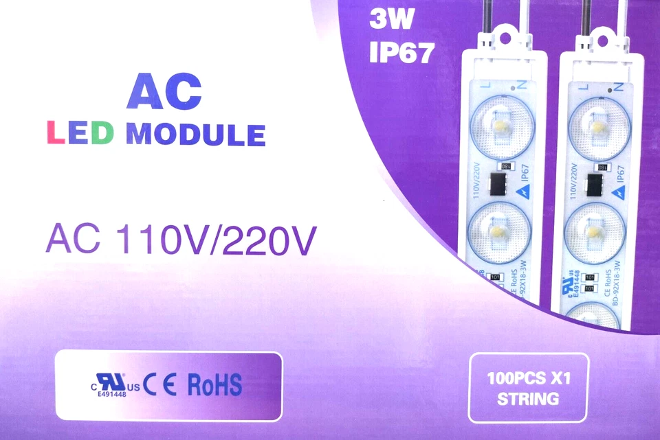 AC LED Module Cool White SMD IP67 3W NO NEED OF POWER SUPPLY, STORE FRONT LIGHTS - Image 2 of 4