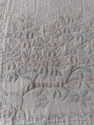 Vintage - Wende gesteppte Tagesdecke/Überwurf - Pastelltöne - Größe 260 x 228