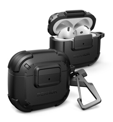DEXNOR Case for AirPods 4 4th generation (2024) with Drop-Proof Lock Carabiner