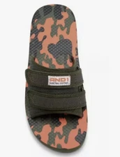 Men's AND1 Military Camo Slide Sandals, - Orange Size 9