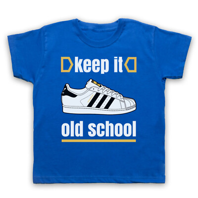 KEEP IT OLD SCHOOL RETRO SUPERSTAR SLOGAN BREAKDANCE KINDER T-SHIRT