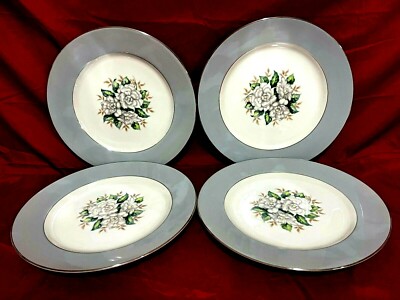 Seyei Harmony House Sheraton 3250 Set Of 4 Floral Dinner Plates 10 1/4'' Japan