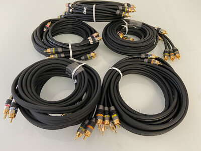Lot of 5 Monster 2 Audio/Video Kit 2M 6.6 ft Ultra-High Resolution RCA Cable
