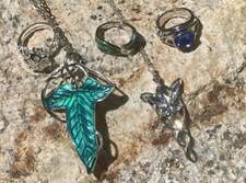 Señor de los Anillos Elfo Arwen Anillo Collar Anillos Set de Regalo LOTR 5 Artículos