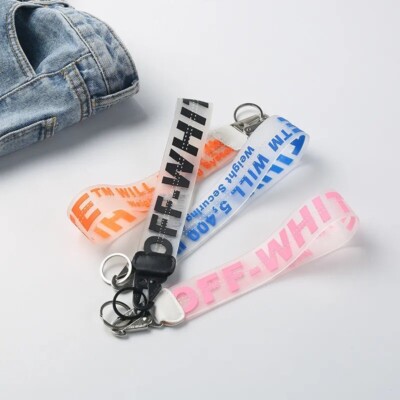 Off White Keychain Lanyard Fashion Keyring Streetwear Key Chain