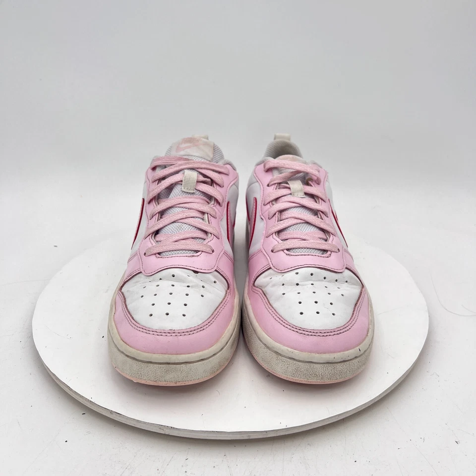 Zapato Nike Court Borough Low 2 Juvenil Talla 7Y Mujer 8.5 DQ0492-100 Blanco Rosa Espuma Foto 2 de 4