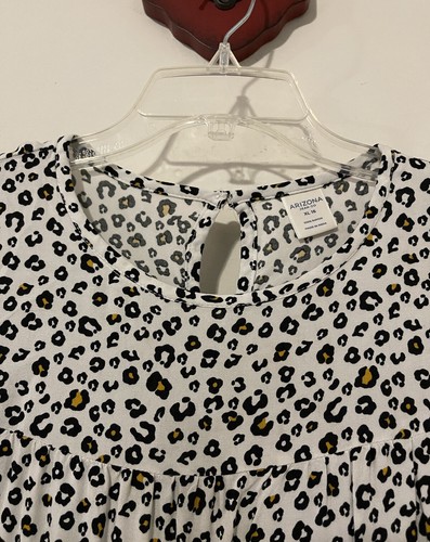 Arizona Jeans Girls Size 16 XL White Animal Print Flowy Short Rayon Dress! A5489 - Picture 5 of 8