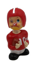 Vintage Wind-Up Vinyl Football Player Hand-Painted Figure Functioning