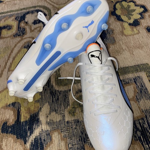 Puma King Ultimate FG/AG Soccer Shoes, Size 8, Future Z, White Black Blue - Picture 4 of 4