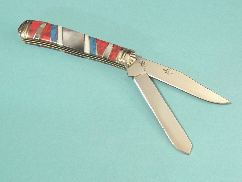 ROUGH RYDER RR918 STONEWORX series TRAPPER pocket knife 4 1/8