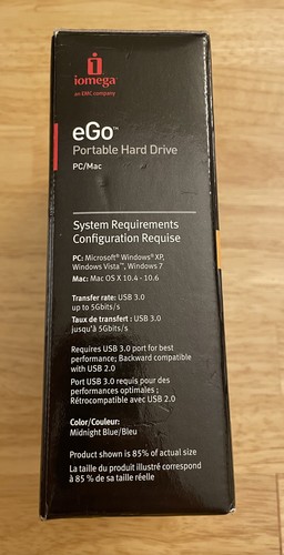 Iomega eGo 1 TB USB 3.0 Portable Hard Drive - PC/Mac - Model 31924400 - Picture 11 of 11