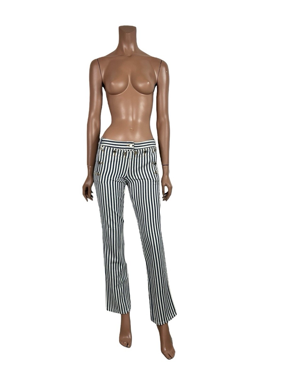 Vtg Dolce & Gabbana SS2003 Blue 'SEX' Lace Up Jeans 38 XS | eBay