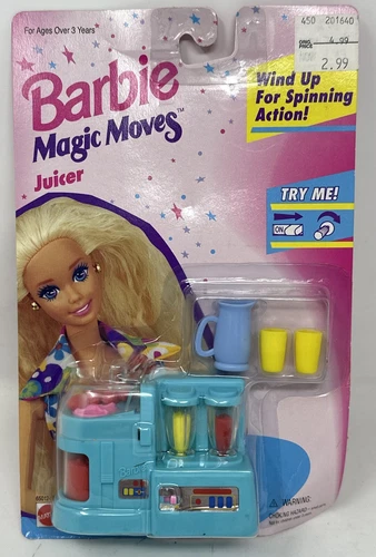 Vintage 1995 Barbie 65012-93 Magic Moves Juicer  Wind Up Works