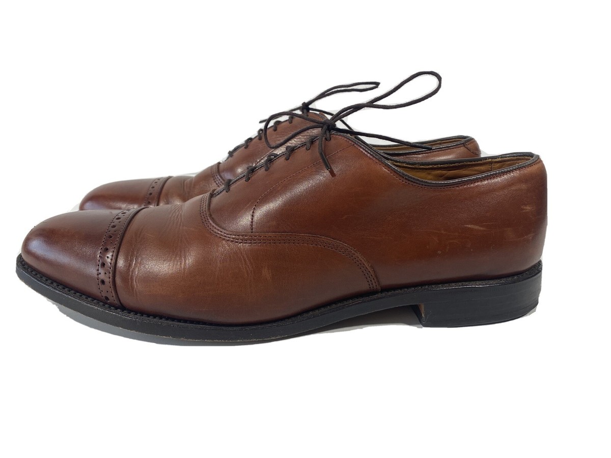 Allen Edmonds Byron Mens 13 B Brown Cap Toe Oxford Dress Shoes USA