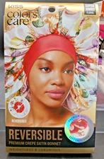 KISS COLORS & CARE Reversible Hair Bonnet - SUPER JUMBO - Floral Design
