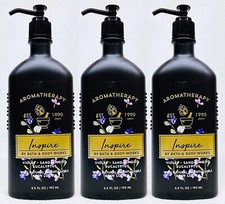 3 Bath Body Works Aromatherapy INSPIRE VIOLET SANDALWOOD EUCALYPTUS Oil Lotion