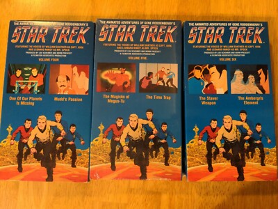 STAR TREK Animated Series Volumes 4, 5, 6 VHS