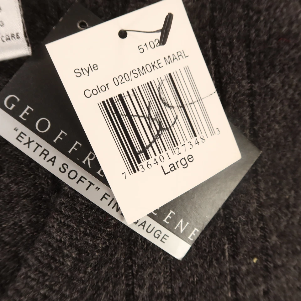 Geoffrey Beene Sweater Mens L Gray Acrylic Ribbed Vest NEW - Image 4 of 4