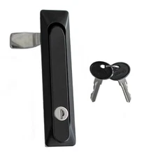 Black Swing Handle Lock Latch for Electrical Enclosures and Power Plant + 2 keys