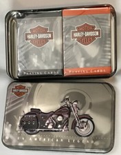 Vtg 1998 Harley Davidson Playing Cards In Tin New