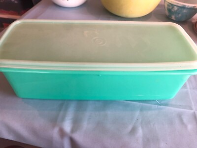 Tupperware 782-6 Green Celery Vegetable Crisper Keeper w Grate #F51