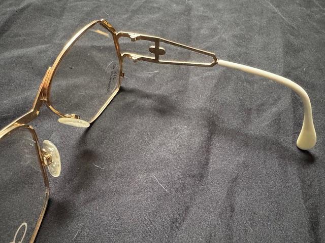 Vintage CAZAL Open EYEGLASSES FRAMES Women Gold Hexagonal  display picture 3